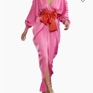 Cynthia Rowley Pink Maxi Dress with Orange Bow